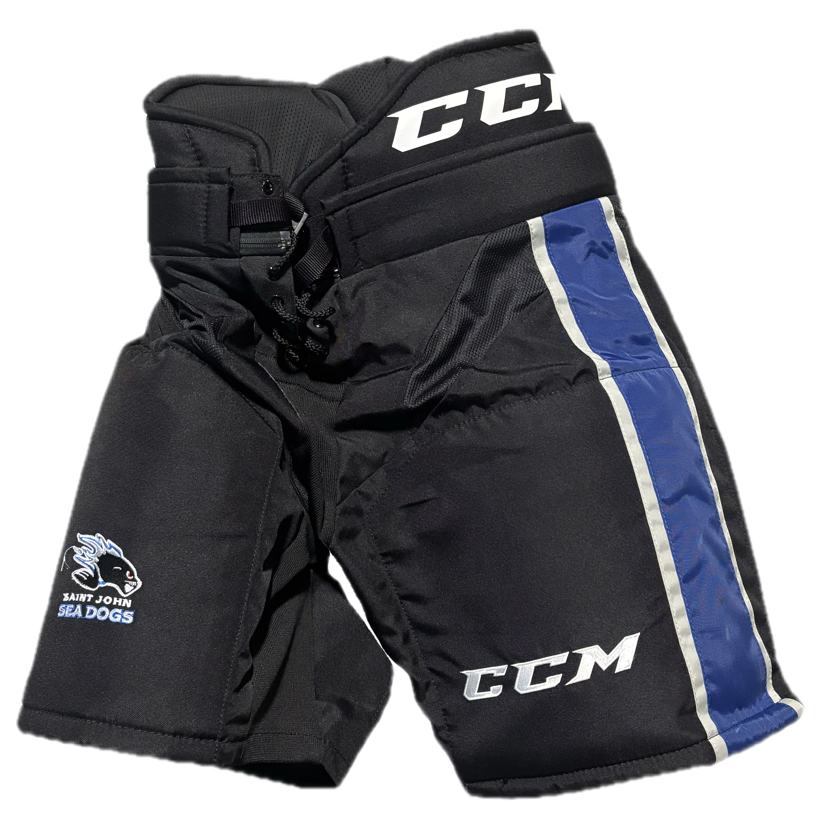 CCM HP31 - QMJHL Used Pro Stock Hockey Pants (Black/Blue/Grey)